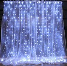 The sheer curtain will appear to slightly blur the lights and help your faux headboard to appear solid. String Lights For Window Curtain 300 Led Fairy Twinkle Starry Decorative Light For Indoor Outdoor Wedding Christmas Home Bedroom Wall Party Pure White Price In Uae Amazon Uae Kanbkam