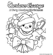 The curious monkey and the man with the yellow hat are waiting for you to live together fantastic adventures in the world of science. Christmas Curious George Sae99 Coloring Pages Printable