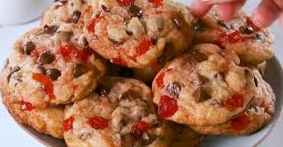 Biscuits Moelleux Aux Pepites De Chocolat Et Aux Cerises Cherry Cookies Recipes Cooking