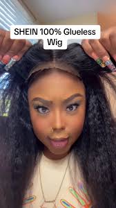 100% glueless wig from @SHEIN @shein_wig 20 inch natural Product searc...