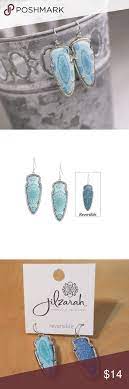 Jilzarah Mandala Blue Arrow Reversible Earrings Nw Reversible Earrings Earrings Handcraft