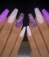 Edittime 24pcs solid colors acrylic stiletto false nails full cover fake nails tips natural long claw nails (matte pink purple) brand: 54 Stunning Acrylic Gel Coffin Nails Design For Summer Nails To Look Elegant Page 46 Of 54 Latest Fashion Trends For Woman Purple Acrylic Nails Coffin Nails Designs Acrylic Nails