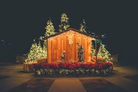 Another interesting option for the outdoor nativity scene can be the 33 nativity set. Nativity Outdoor Decor Night Time Nativity Scene Stable Shed Barn Piqsels