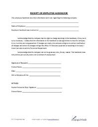 Receipt Of Employee Handbook Pdf Template Download Employee Handbook Employee Handbook Template Restaurant Management