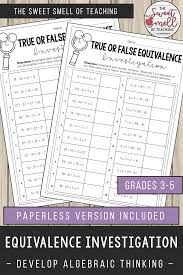 Balancing Equations Investigation Distance Learning Worksheets For Google Classroom In 2020 Elementary School Math Learning Worksheets Distance Learning