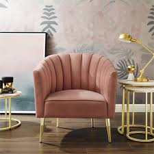 Maybe you would like to learn more about one of these? Posh Living Blaze Velvet Upholstered Barrel Back Accent Chair In Blush Gold Nac108 02bh Cx