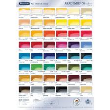 schmincke akademie oil paint colour chart