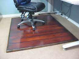 I work from a home office situated in a carpeted room, where i sit for hours at a time next to a computer screen.to protect the a bit of wood glue was used on the bare wood at the corners of the trim pieces. Wooden Chair Mat 6 Steps With Pictures Instructables