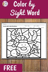 Color By Sight Word Christmas Christmas Sight Word Activities Christmas Reading Holiday Writing
