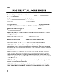 In the first instance, the separating couple must share their marital debt based on responsible persons as well as beneficiaries. Postnuptial Agreement Template Create A Free Postnup Legaltemplates