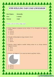 Sementara dalam ilmu matematika, luas daerah yang diarsir adalah dihitung dengan rumus kombinasi. Ejercicio De Kuis Keliling Dan Luas Lingkaran