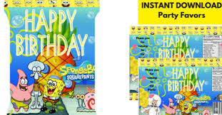 Buy chips bag graphics, designs & templates from $5. Spongebob Favor Bags Chip Bag Template Printable