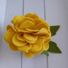 Marigold Brooch, Felt Flower Brooch, Made to Order, Brooch
