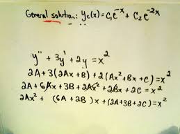 Non Homogeneous Equation Method Of Undetermined Coefficients Mat 2680 Differential Equations