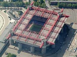 Modello da assemblare con nanoblocchi. Stadio Giuseppe Meazza Fotos Facebook