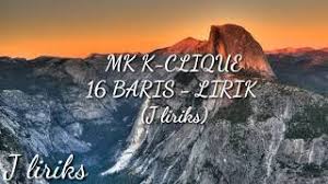 Tuju m k k clique 16 baris. Lirik K Clique 16 Baris