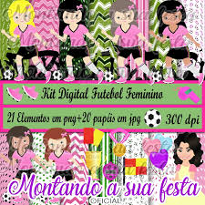 A equipe feminina de futsal de cotiporã está participando do campeonato regional de futsal, em fagundes varela. Kit Digital Futebol Feminino Jogadora De Futebol No Elo7 Montando A Sua Festa Oficial E687d6
