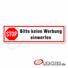 Es wäre also erst mal wichtig, zu wissen, was er denn nun einwirft. 5 Stuck Stop Bitte Keine Werbung Einwerfen Lercher De