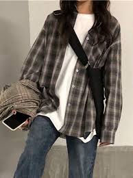 Hot Bf Style Chic Plaid Shirt Women Basic Shirts Spring 2020 Preppy Style Gray Gothic Girl Streetwear Summer Tops Casual Blouse Akolzol Com Streetwear Girl Retro Outfits Fashion Inspo Outfits