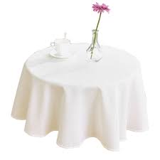 Tablecloth shown in photos fits a 30 diameter table that is 40 tall. Highfly Linen Round Tablecloth 47 Inch Stain Resistant Natural Table Cloth For Home Party Coffee Bar Buy Online In Aruba At Aruba Desertcart Com Productid 62930672