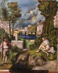The oil painting on wood (72.5 x 64 cm) is still housed in its magnificent. La Tempesta Del Giorgione Dipinti Su Commissione Fagr