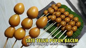 Resep Lengkap Cara Membuat Sate Telur Puyuh Bacem Angkringan Resep Telur