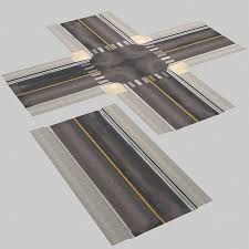 Street Road City Model 3d Model Street