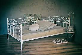 Metall stockbett 140 couch : Vintage Optik Design Tages Bett Sofa Inkl Lattenrost Bettgestell 140 X 200 Cm Ebay