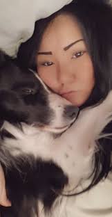 English bulldog stays by owner's side when sick