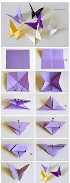 Tutorial Lengkap Membuat Hiasan Dinding Kamar Buatan Sendiri Dari Kertas Origami Berbentuk Kupu Kupu Cantik Warna Warni Origami Kerajinan Diy Tutorial Origami