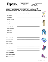 Spanish Noun Adjective Agreement Worksheet Google Search Learn Spanish Online Learning Spanish For Kids Learning Spanish