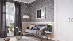 Tapeten Wir Leben Tapete Erismann Cie Gmbh Relaxte farbtöne wie weiß, creme, beige, grau, denim und veilchenlila unterstreichen die noblesse von form und farben.
