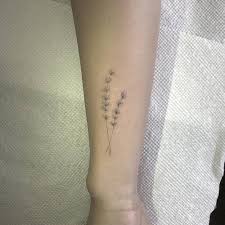 Single Needle Lavender Twigs On The Wrist Single Needle Tattoo Lavender Tattoo Small Nature Tattoo