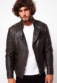 Brown Textured Ribbed Distressed Leather Biker Jacket Asos White Basic Tee Tshirt Black Denim Long Mop Best Leather Jackets Stylish Jackets Asos Leather Jacket