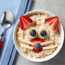 Kids Will Love This Creative Healthy Recipe With Filling Rolled Oats Honey For Natural Sweetness And A F Breakfast For Kids Breakfast Recipes Kids Kids Meals