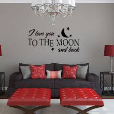 It's perfect for a master bedroom. Love You To The Moon And Back Bedroom Living Room Decal Wall Art Sticker Picture Home Decor Stickers