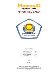Brownies may have derived from chocolate cakes, becoming a denser and shorter version. Proposal Wirausaha Brownies