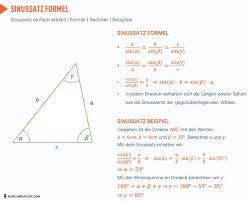 Sinussatz Formel Erklarung Rechner Mathe Formeln Trigonometrie Mathe