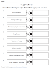 question tags worksheets
