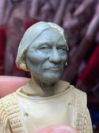 American Indian miniature bust modification
