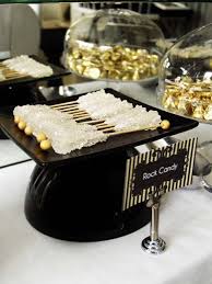 Black And Gold Candy Buffet Ideas Black And Cream Wedding Dessert Table Wedding Dessert Table Wedding Desserts