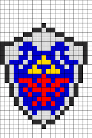 Zelda Hylian Shield Kandi Pattern Zelda Quilt Perler Patterns Perler Bead Art