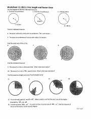 Worksheet on arc length and area of sector. 11 1 11 3 Arc Length And Sector Area 1 Worksheet 11 1 11 3 Arc Length And Sector Area Use The Diagram To Find The Indicated Measures 1 Find The Course Hero