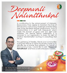 (bioeconomy corporation) and expanding its roles and functions of uplifting and upholding the strategies and programmes of malaysia's bioeconomy agenda. Bioeconomy Corporation On Twitter Our Ceo Dr Mohd Shuhaizam Shares His Wish For This Upcoming Celebration Of The Festival Of Lights Happy Deepavali To Those That Celebrate This Joyous Occasion And A