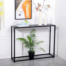Metal console tables will also look great in many hallways. Console Table For Entryway Btmway Galm Metal Sofa Console Table Modern Sofa Sidetable Minimalist Porch Entryway Hallway Foyer Table Rectangle Accent Table 41 73x11 02x29 92in Black A2267 Walmart Com Walmart Com