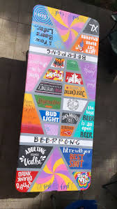 Diy Painted Beer Pong Table In 2020 Beer Pong Table Painted Diy Beer Pong Table Beer Pong Table Diy