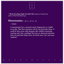 Monomaniac Word Power Made Easy Words Matter Words