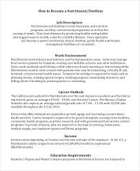 Free 9 Sample Nutritionist Job Description Templates In Pdf Ms Word