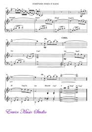 Secret Garden Song From A Secret Garden ноты для фортепиано Sometimes When It Rains Piano Violin Violin Sheet Music Rains When It Rains
