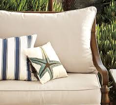 Outdoor high back chair cushions. Riviera Outdoor Furniture Replacement Cushions Pottery Barn